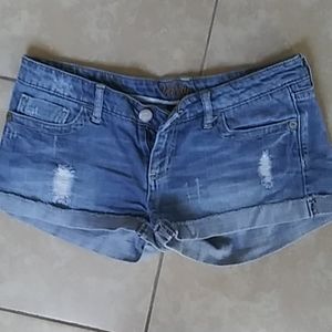 Denim booty shorts